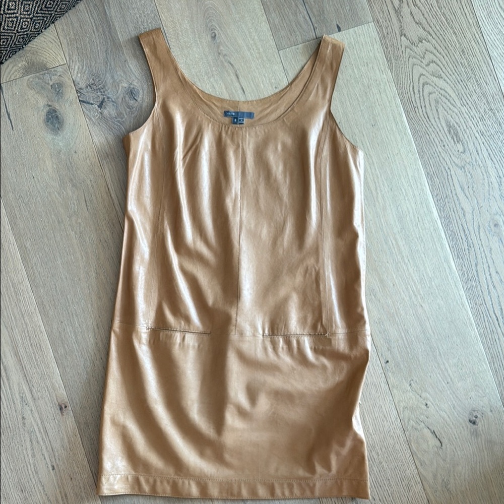 Vince Camel Faux Leather Dress